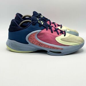 Nike Zoom Freak 4 Unbelievable Blue Yellow Pink Lace Up Sneakers - Men’s US 11 D